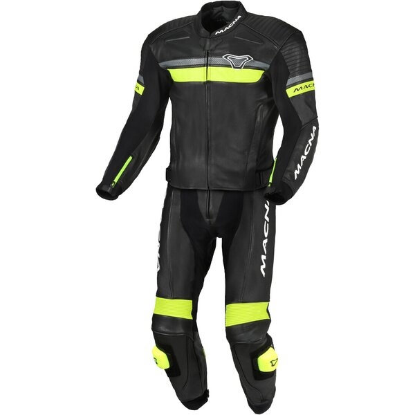 Combinezon de piele 2 piese MACNA DIABRO 48 Negru/Rosu, 7