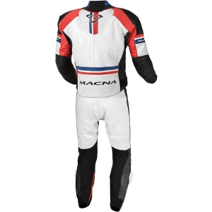 Combinezon de piele 2 piese MACNA DIABRO 48 Negru/Rosu