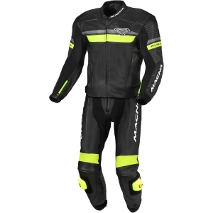 Combinezon de piele 2 piese MACNA DIABRO 48 Negru/Rosu, 7