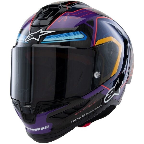 Casca integrala sport ALPINESTARS SUPERTECH R10 LE MARTINATOR R01 REPLICA M Albastru/Mov/Rosu, 3