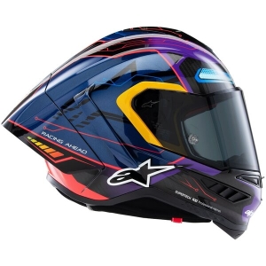 Casca integrala sport ALPINESTARS SUPERTECH R10 LE MARTINATOR R01 REPLICA M Albastru/Mov/Rosu