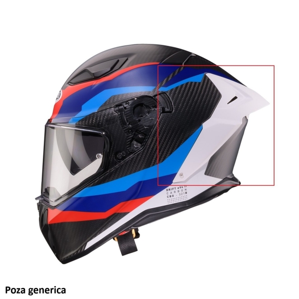 Spoiler casca integrala Caberg model Drift Evo II Carbon MSPORT S3 - culoare: alb mat (compatibil cu marimile L-XXL)