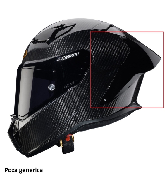 Spoiler casca integrala Caberg model GP01 Carbon - culoare: negru lucios (compatibil cu toate marimile castii GP01)